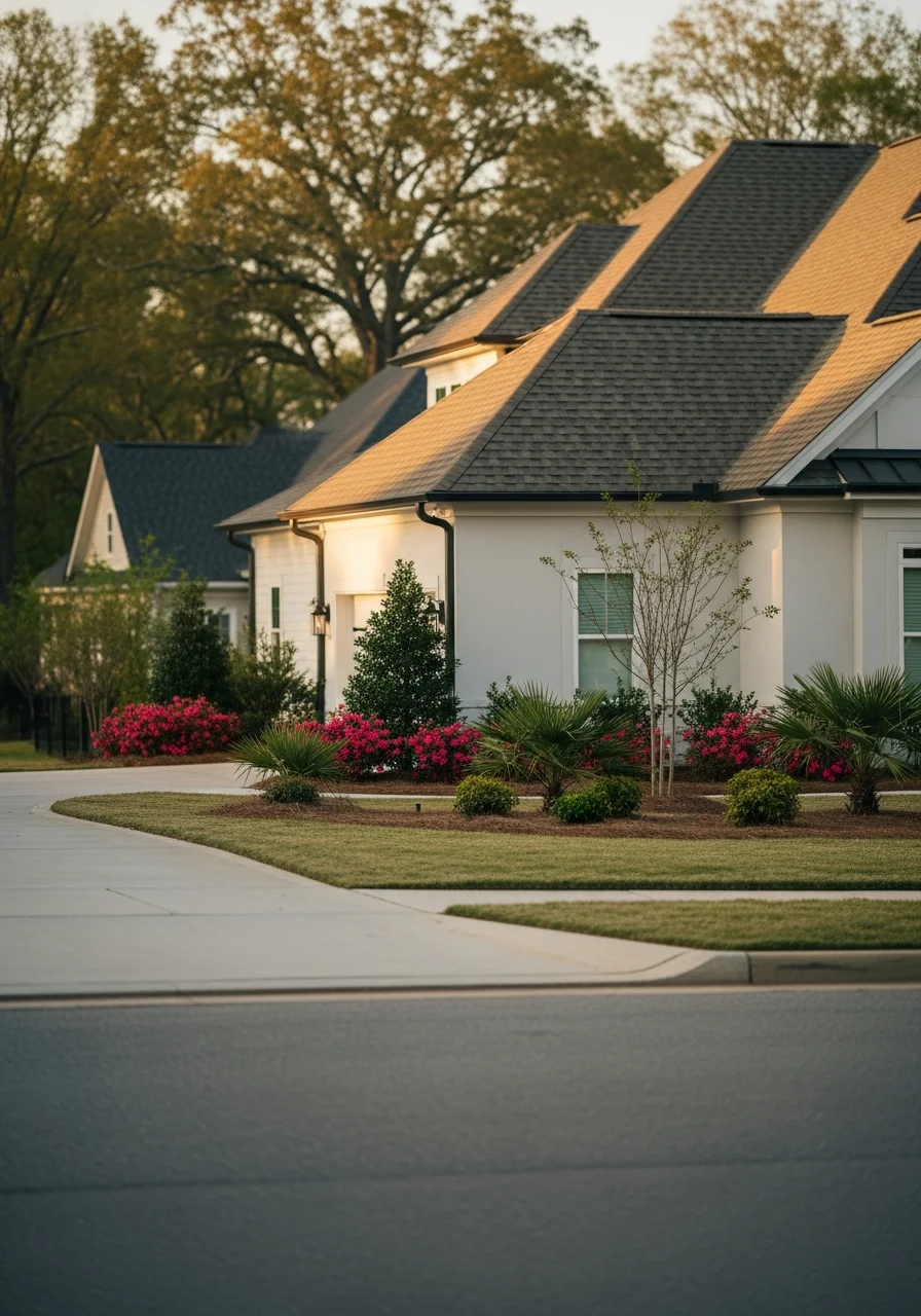 Blythewood home exterior with contemporary design, well-maintained yard, and neighborhood setting.