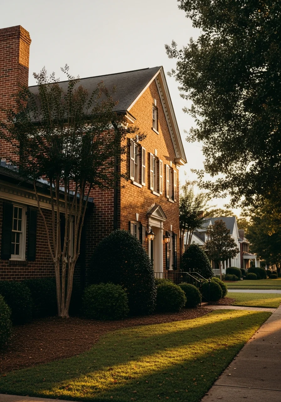 Sumter historic home exterior with character details, established landscaping, and neighborhood context.